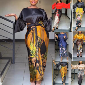 robe à bretelles africaine - African spaghetti strap dress
